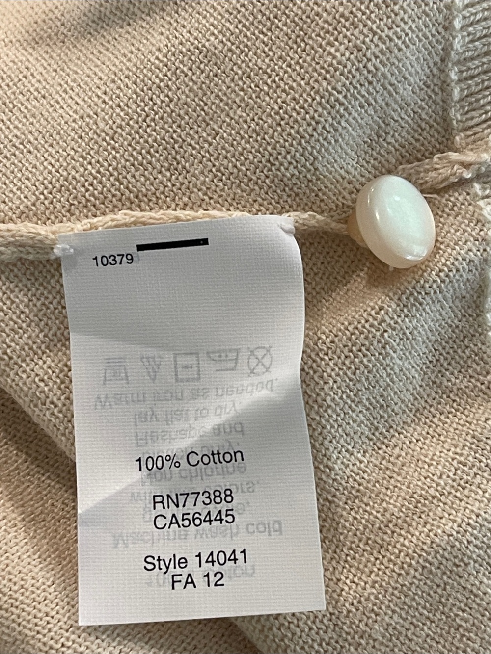 J.Crew Clare Cotton Cream Cardigan Size M - Picture 6 of 6